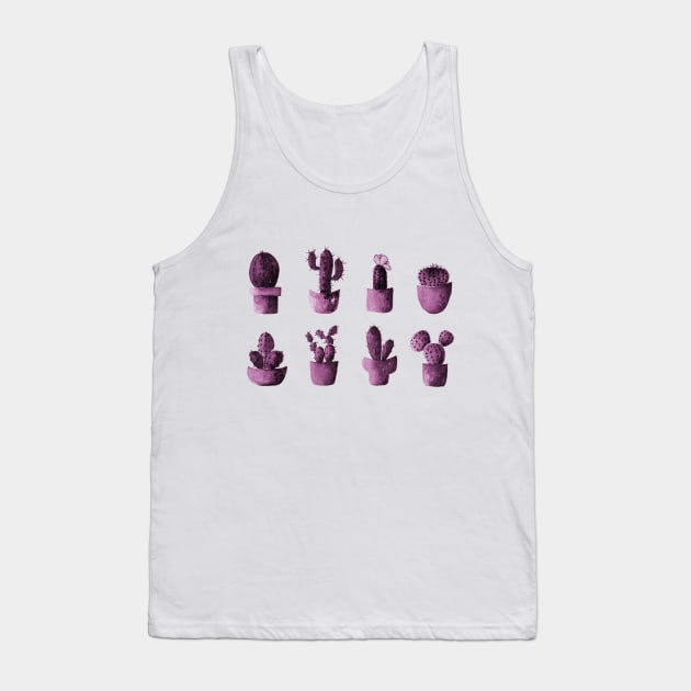 One cactus six cacti in pink Tank Top by Aidi Riera